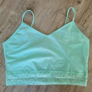 Forever 21 lace bandeau, Teal, Large